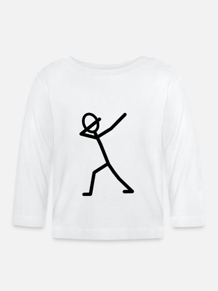 DAB DÄB Jubel Geschenkidee - Baby Bio-Langarmshirt - Weiß