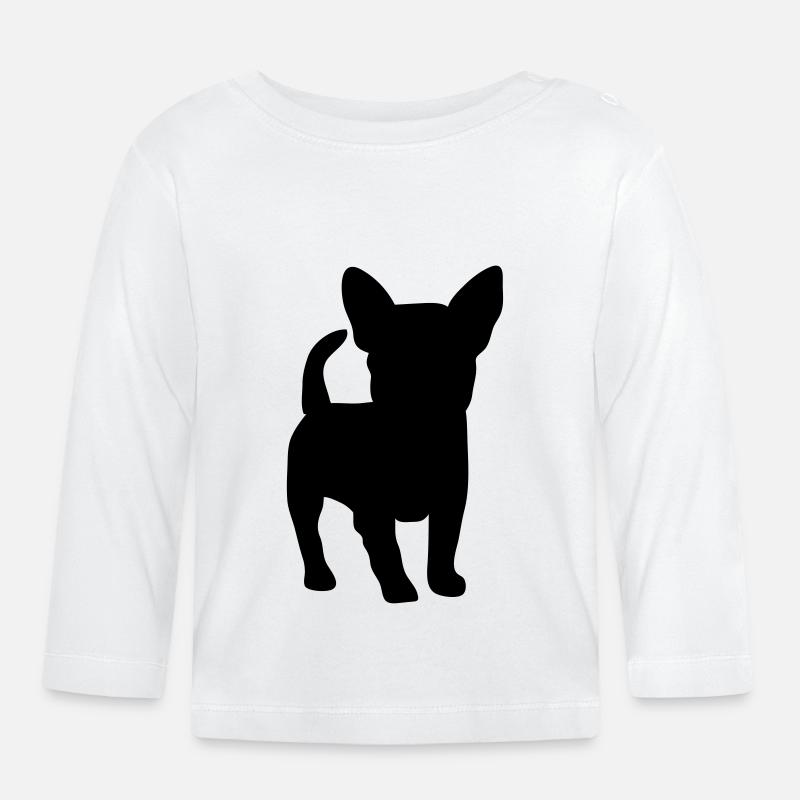 bouledogue - T-shirt manches longues bio Bébé - blanc