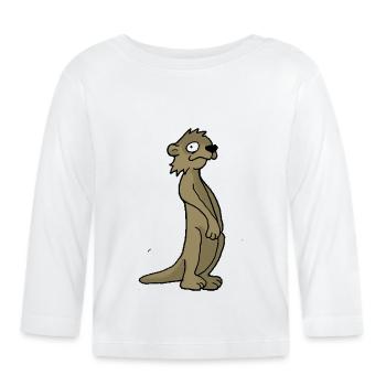 Meerkat - Organic Baby Long Sleeve T-Shirt - white - Front