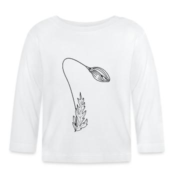 Poppy 29 poppy flower blossom - Organic Baby Long Sleeve T-Shirt - white - Front