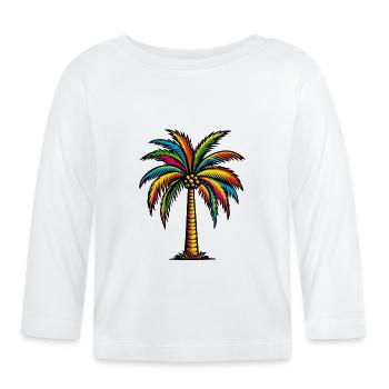 Palme - Baby Bio-Langarmshirt - Weiß - Vorne