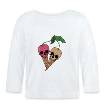 crane_glasse - Baby Bio-Langarmshirt - Weiß - Vorne