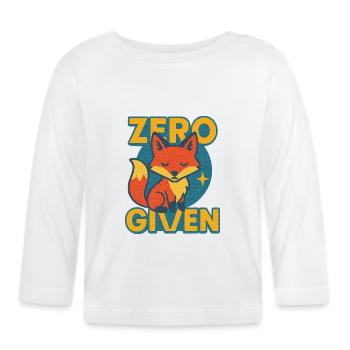 Zéro Renard Donné - T-shirt manches longues bio Bébé - blanc - Devant