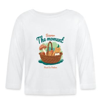 Panier d’automne - T-shirt manches longues bio Bébé - blanc - Devant