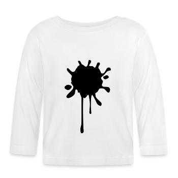 Fleck - Baby Bio-Langarmshirt - Weiß - Vorne