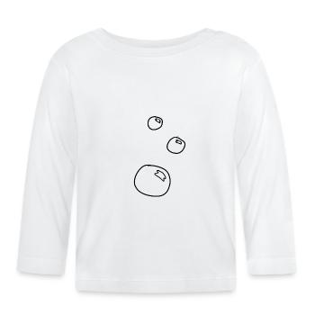 Bulles de savon formant des cercles - T-shirt manches longues bio Bébé - blanc - Devant
