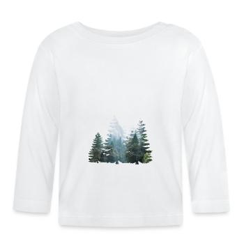 Fenster in die Natur - Baby Bio-Langarmshirt - Weiß - Vorne