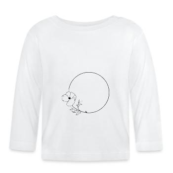 Poppy 25 Poppy flower wreat - Organic Baby Long Sleeve T-Shirt - white - Front