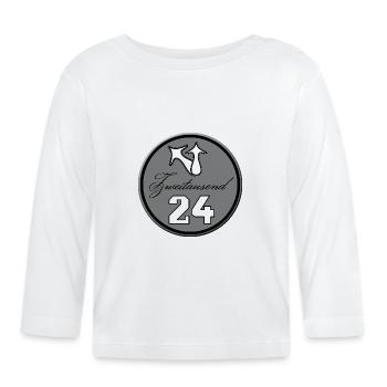 5 vor 12, 2024, Zweitausend 24, Neujahr, Silvester - Baby Bio-Langarmshirt - Weiß - Vorne