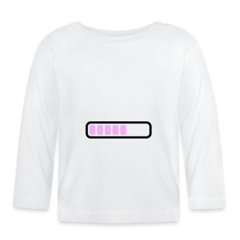 Batterie Chargement de la batterie - T-shirt manches longues bio Bébé - blanc - Devant