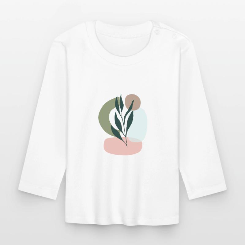 Minimalistic Boho Style Baby Bio-Langarmshirt