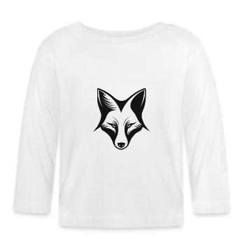 Fox Face - Baby Bio-Langarmshirt - Weiß - Vorne