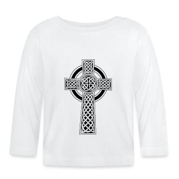 La croix - T-shirt manches longues bio Bébé - blanc - Devant