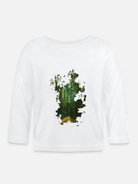 WALD - Baby Bio-Langarmshirt - Weiß