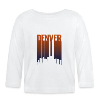 Pente de la ligne d’horizon de Denver - T-shirt manches longues bio Bébé - blanc - Devant