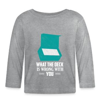 Qu’est-ce que le jeu ne va pas avec vous Cartes à collectionner TCG - T-shirt manches longues bio Bébé - gris chiné - Devant
