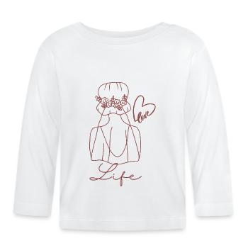 Life - Baby Bio-Langarmshirt - Weiß - Vorne