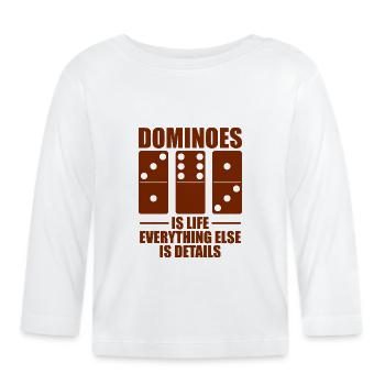 Domino Design - Baby Bio-Langarmshirt - Weiß - Vorne