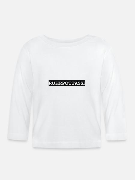 Ruhrpottassi Ruhrpott Assi - Baby Bio-Langarmshirt - Weiß