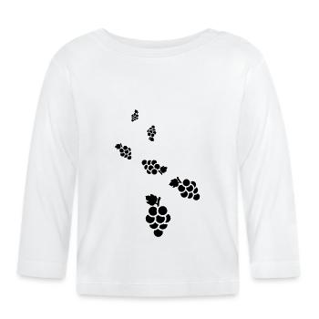 raisins - T-shirt manches longues bio Bébé - blanc - Devant