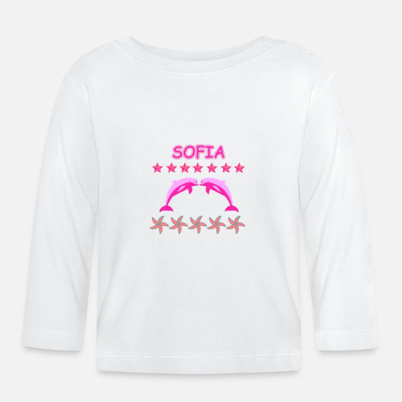 Sofia - Baby Bio-Langarmshirt - Weiß