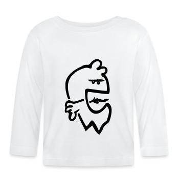 Funny Face Brûlures d’estomac - T-shirt manches longues bio Bébé - blanc - Devant