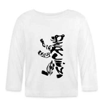 Ours de Berlin 2 - T-shirt manches longues bio Bébé - blanc - Devant