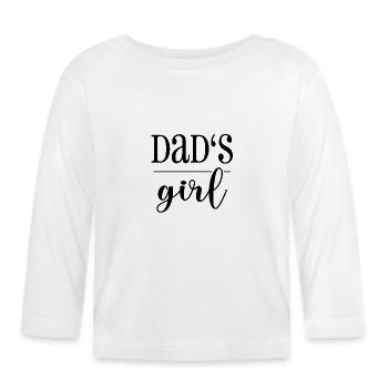 Daddy's girl - Organic Baby Long Sleeve T-Shirt - white - Front