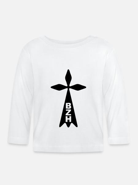 breizh Hermelin - Baby Bio-Langarmshirt - Weiß