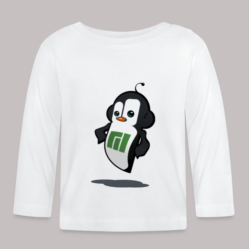 Manjaro Mascot confident right - Organic Baby Long Sleeve T-Shirt