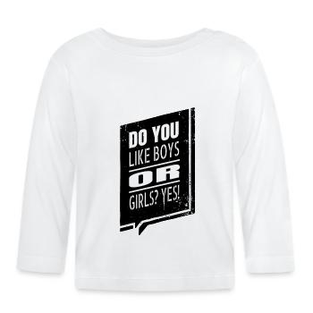 Activist Tshirts Feminism Pansexual Asexual - Organic Baby Long Sleeve T-Shirt - white - Front