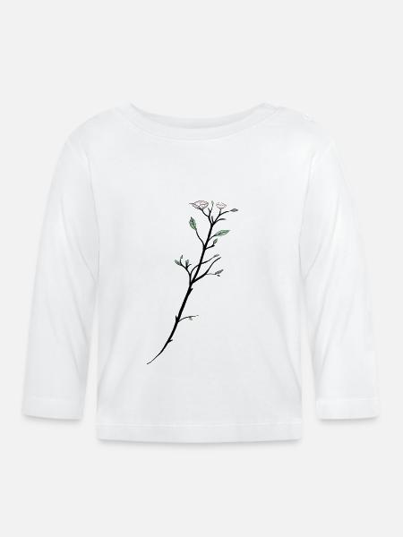 Zweig - Baby Bio-Langarmshirt - Weiß