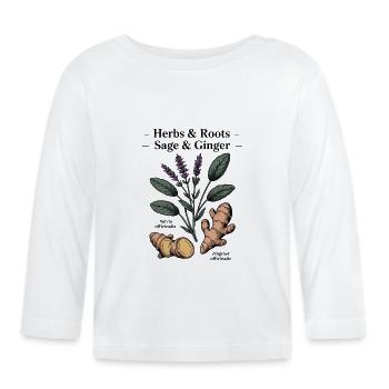 Herbes botaniques - T-shirt manches longues bio Bébé - blanc - Devant