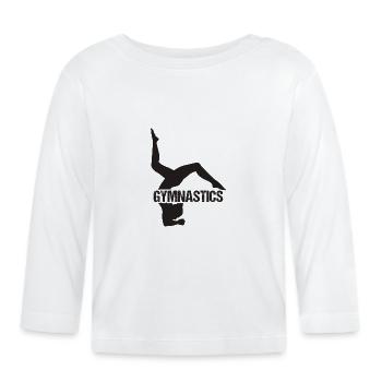 Gymnastique acrobatique - T-shirt manches longues bio Bébé - blanc - Devant
