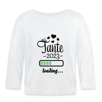tante 2023 - Baby Bio-Langarmshirt - Weiß - Vorne