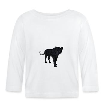 panther - Organic Baby Long Sleeve T-Shirt - white - Front