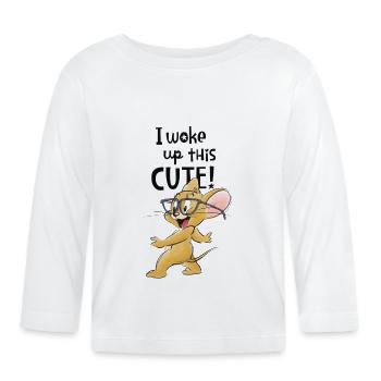 Tom et Jerry I Woke Up this Cute - T-shirt manches longues bio Bébé - blanc - Devant
