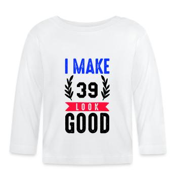look good 39 - Baby Bio-Langarmshirt - Weiß - Vorne