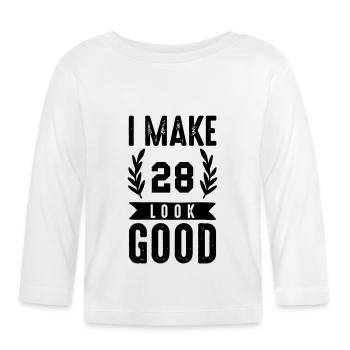 look good 28 - Baby Bio-Langarmshirt - Weiß - Vorne