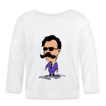 Nietzsche - T-shirt manches longues bio Bébé - blanc - Devant
