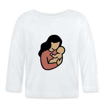Minimalisme Bohème, Maman Bébé - T-shirt manches longues bio Bébé - blanc - Devant