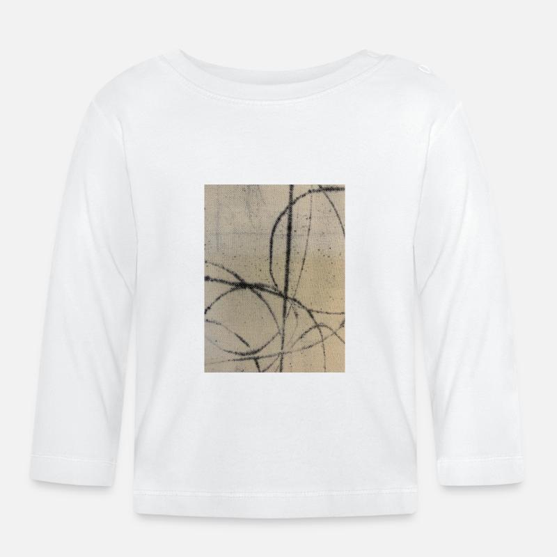 Art abstrait sur pull - T-shirt manches longues bio Bébé - blanc