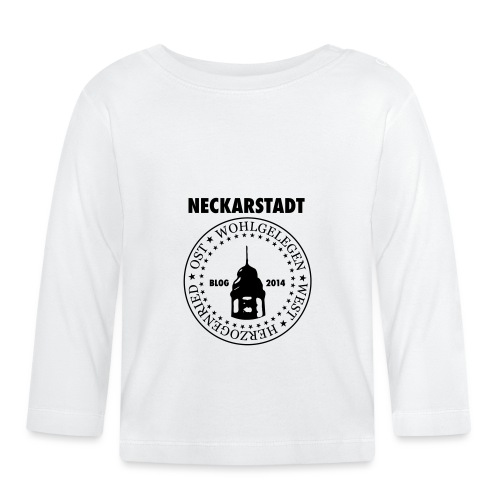Neckarstadt Blog seit 2014 (Logo dunkel) - Baby Langarmshirt