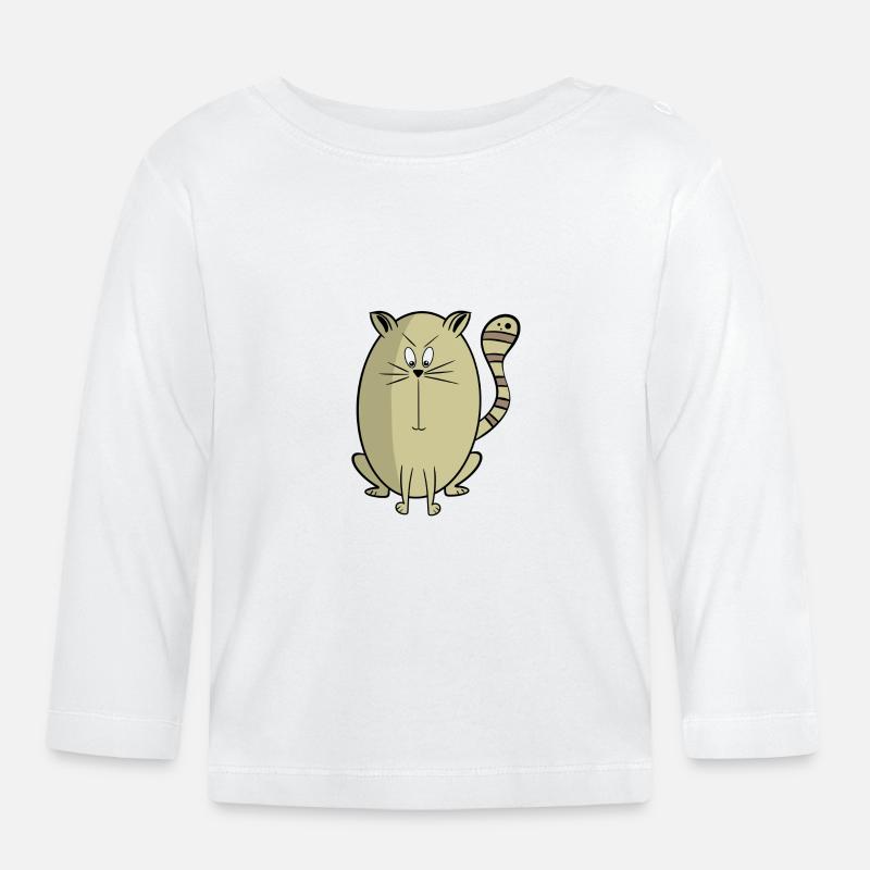 Backenbart - Baby Bio-Langarmshirt - Weiß