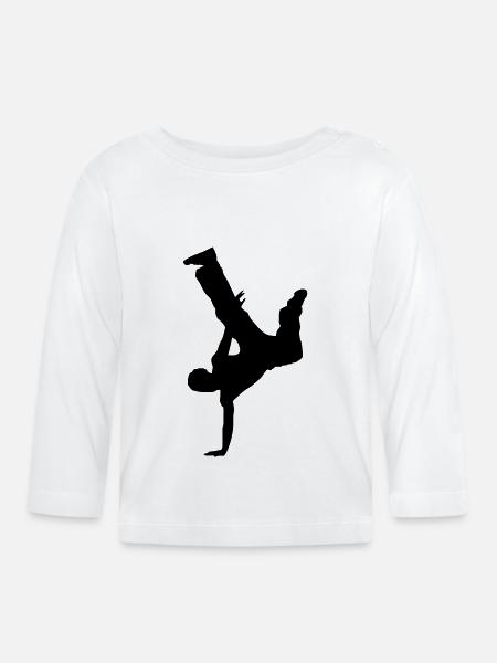 Dancer - Baby Bio-Langarmshirt - Weiß