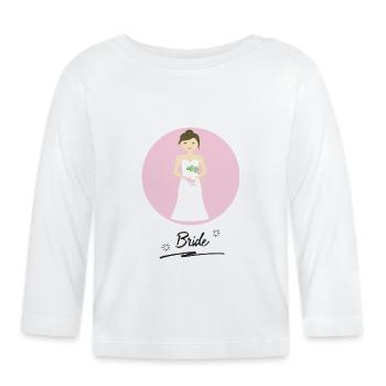 jeune mariée - T-shirt manches longues bio Bébé - blanc - Devant