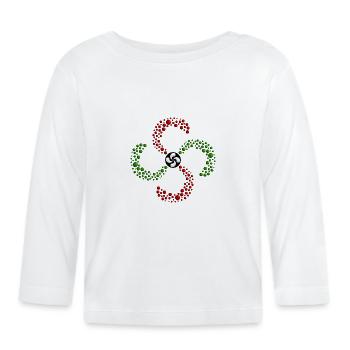 Croix du Pays Basque - T-shirt manches longues bio Bébé - blanc - Devant