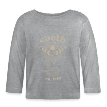 nouilles de danger - T-shirt manches longues bio Bébé - gris chiné - Devant