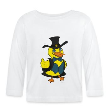 M. Caneton - T-shirt manches longues bio Bébé - blanc - Devant