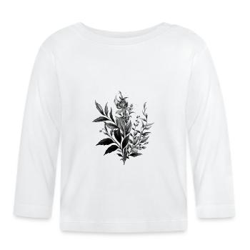 Diversité botanique - T-shirt manches longues bio Bébé - blanc - Devant